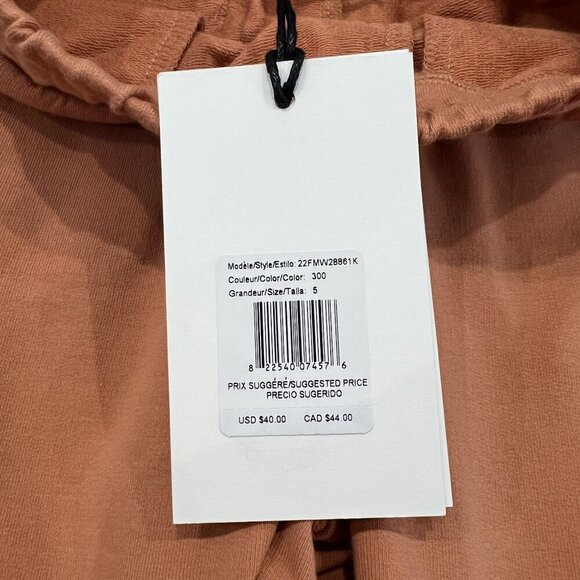 Miles The Label Kids Cargo Jogger Pants 5Y Cotton Blend Caramel Brown - Picture 4 of 4